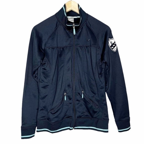 Nike Womens Fit Dry NY navy blue track jacket Sz M - Picture 1 of 6